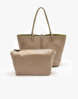 DEPARTURE TOTE TAUPE/LIME
