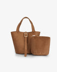 JOYA BUCKET MINI FAUX SUEDE CAMEL - REMI/REID