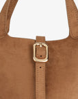 JOYA BUCKET MINI FAUX SUEDE CAMEL - REMI/REID