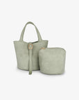 JOYA BUCKET MINI FAUX SUEDE CELADON - REMI/REID