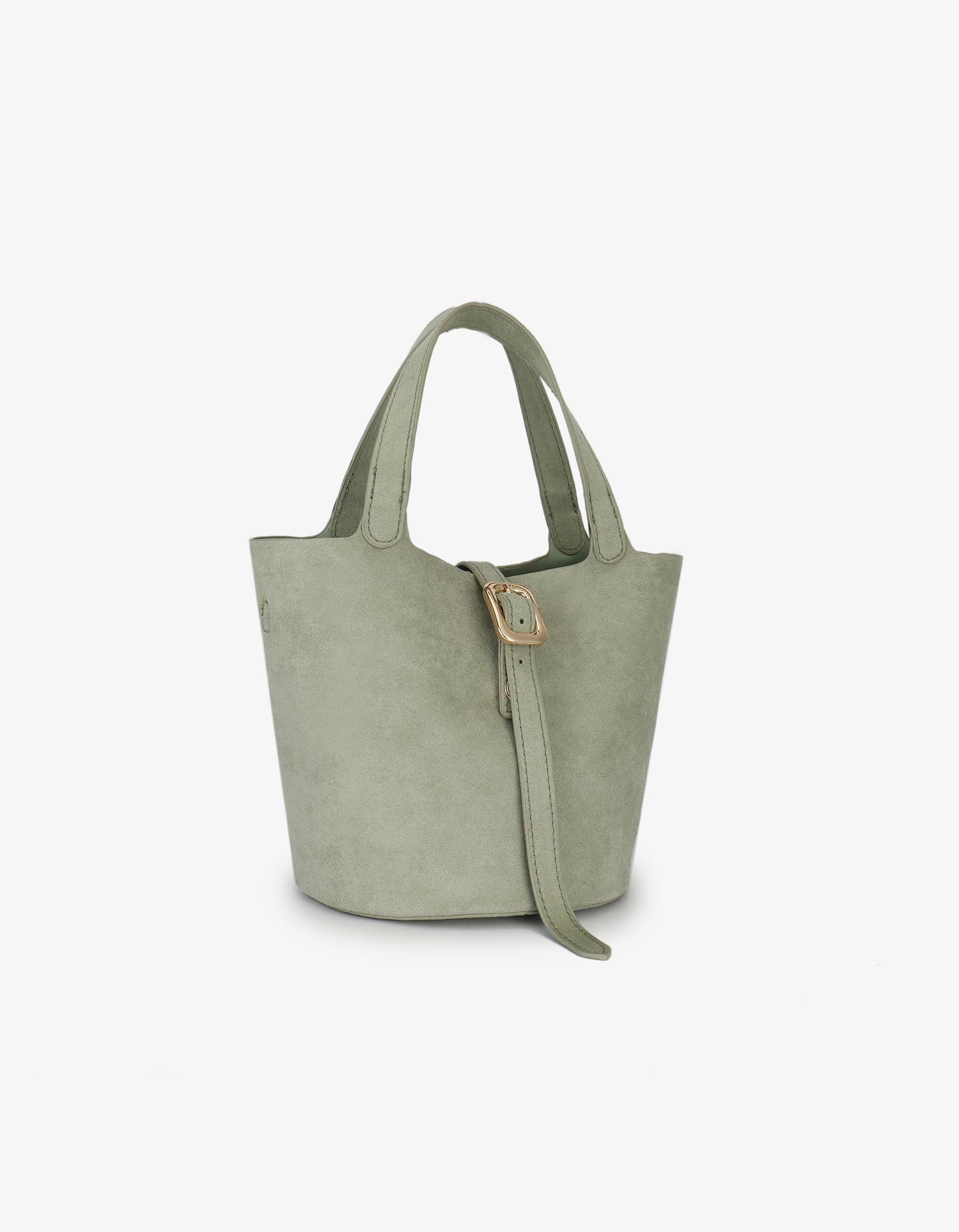 JOYA BUCKET MINI FAUX SUEDE CELADON - REMI/REID