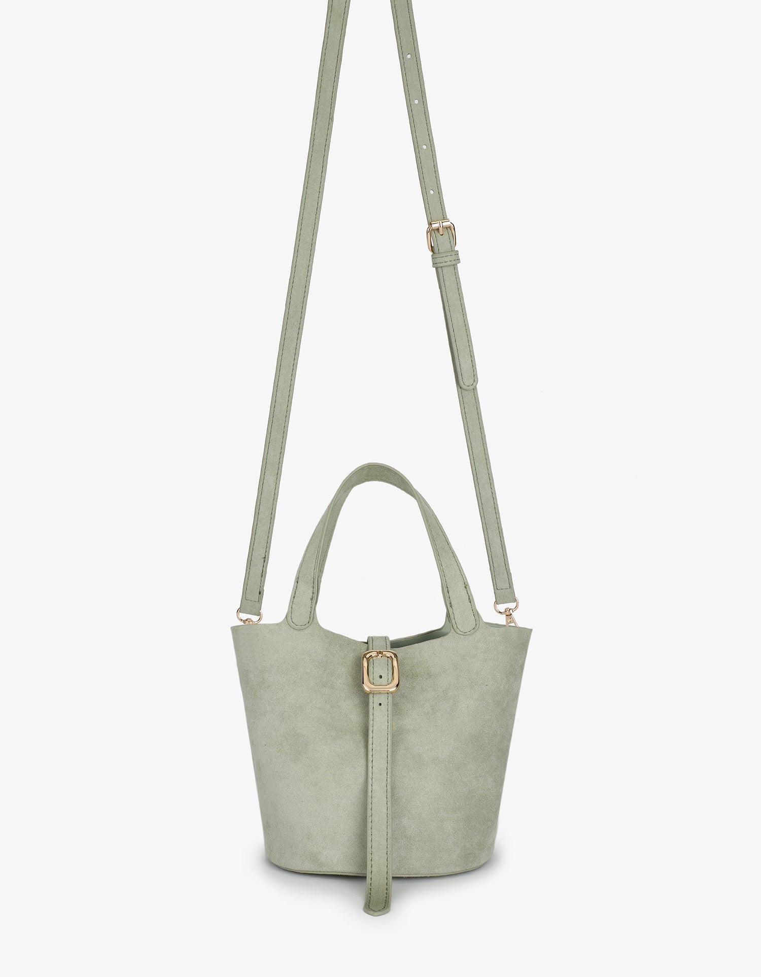JOYA BUCKET MINI FAUX SUEDE CELADON - REMI/REID
