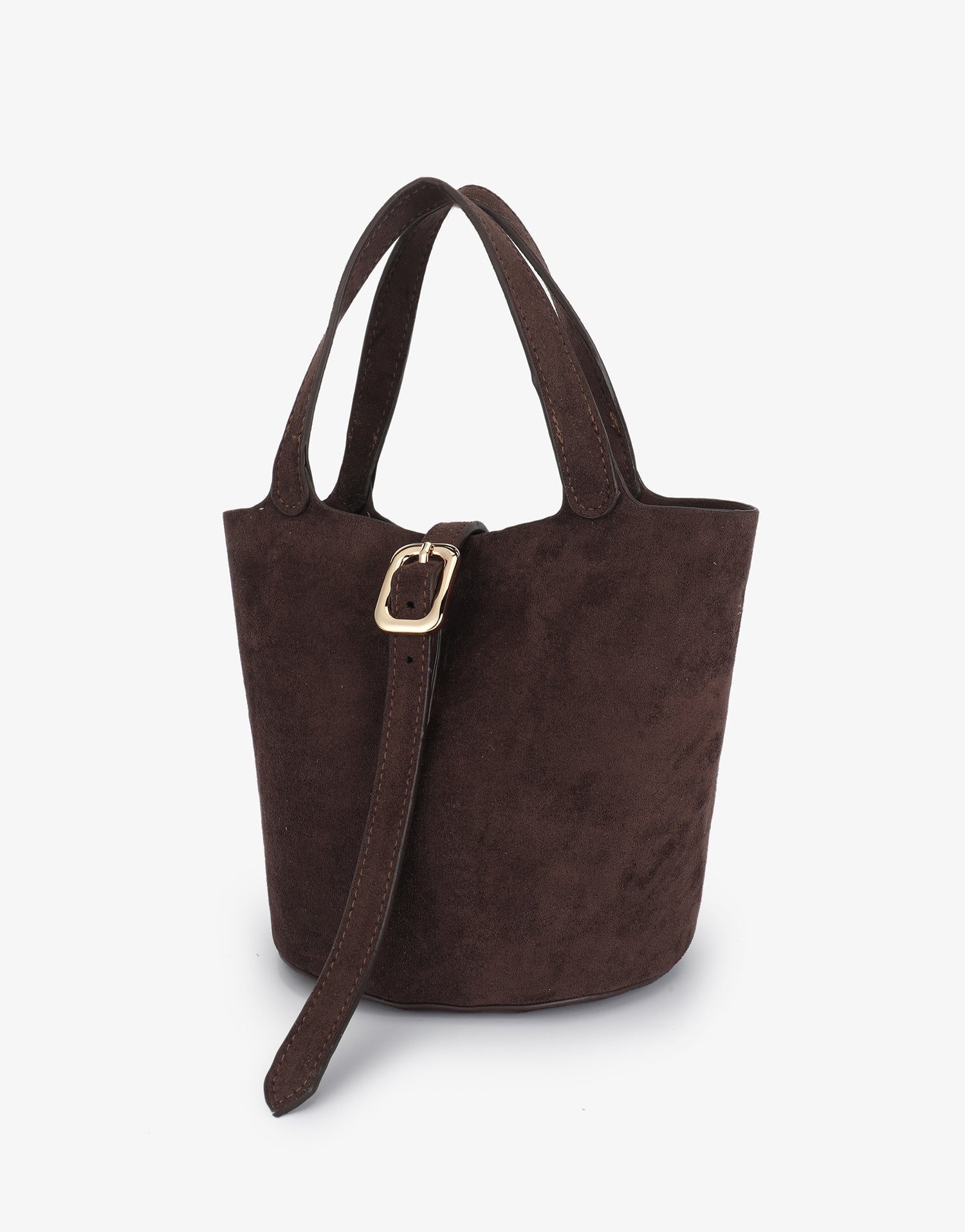 JOYA BUCKET MINI FAUX SUEDE CHOCOLATE - REMI/REID