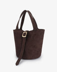 JOYA BUCKET MINI FAUX SUEDE CHOCOLATE - REMI/REID