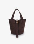 JOYA BUCKET MINI FAUX SUEDE CHOCOLATE - REMI/REID