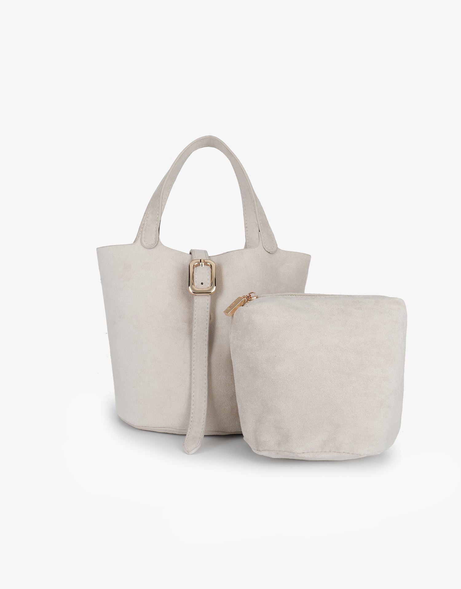 JOYA BUCKET MINI FAUX SUEDE CREAM - REMI/REID
