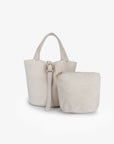 JOYA BUCKET MINI FAUX SUEDE CREAM - REMI/REID