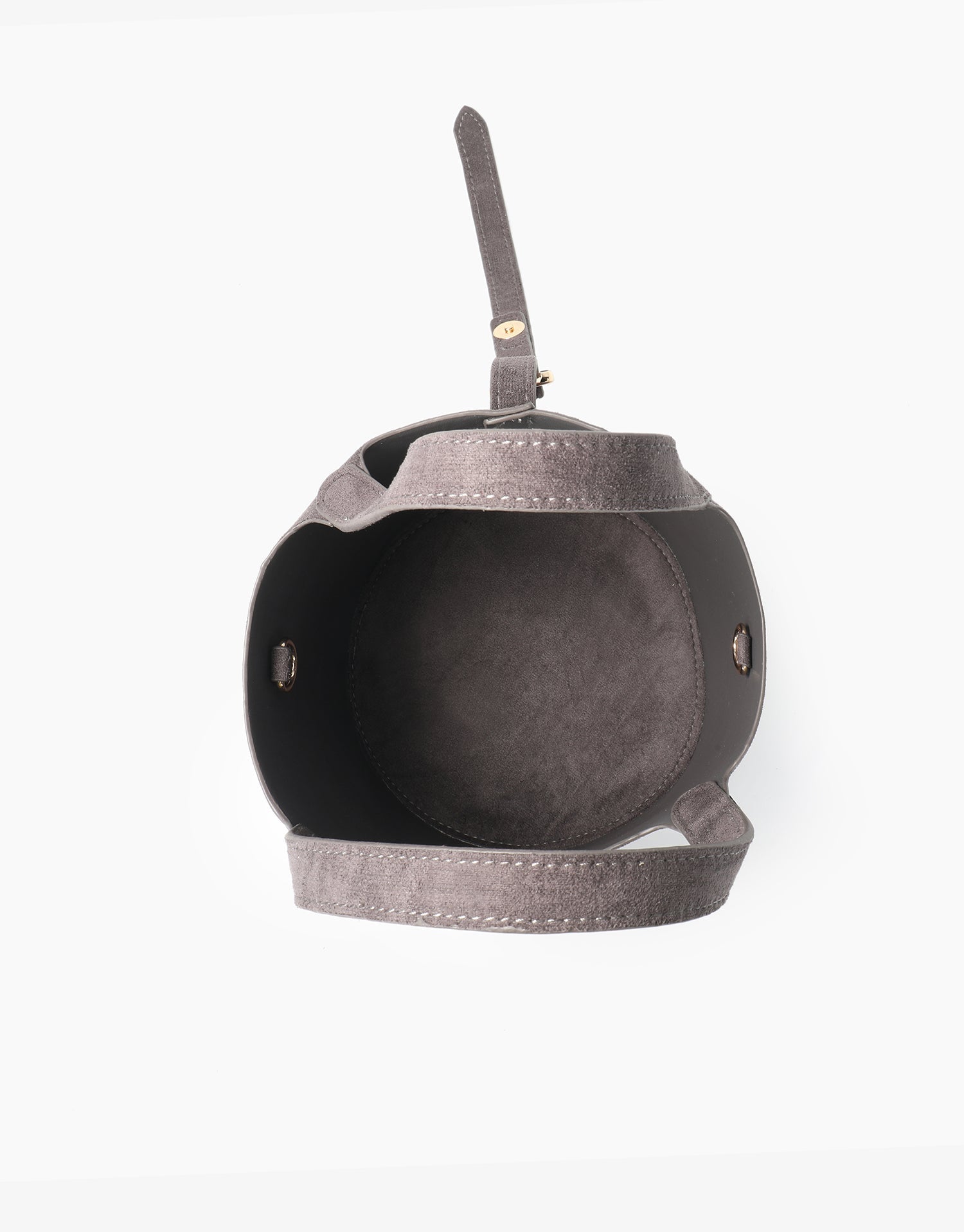 JOYA BUCKET MINI FAUX SUEDE GREY - REMI/REID