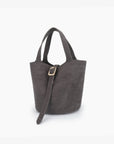 JOYA BUCKET MINI FAUX SUEDE GREY - REMI/REID