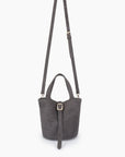 JOYA BUCKET MINI FAUX SUEDE GREY - REMI/REID