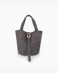JOYA BUCKET MINI FAUX SUEDE GREY - REMI/REID