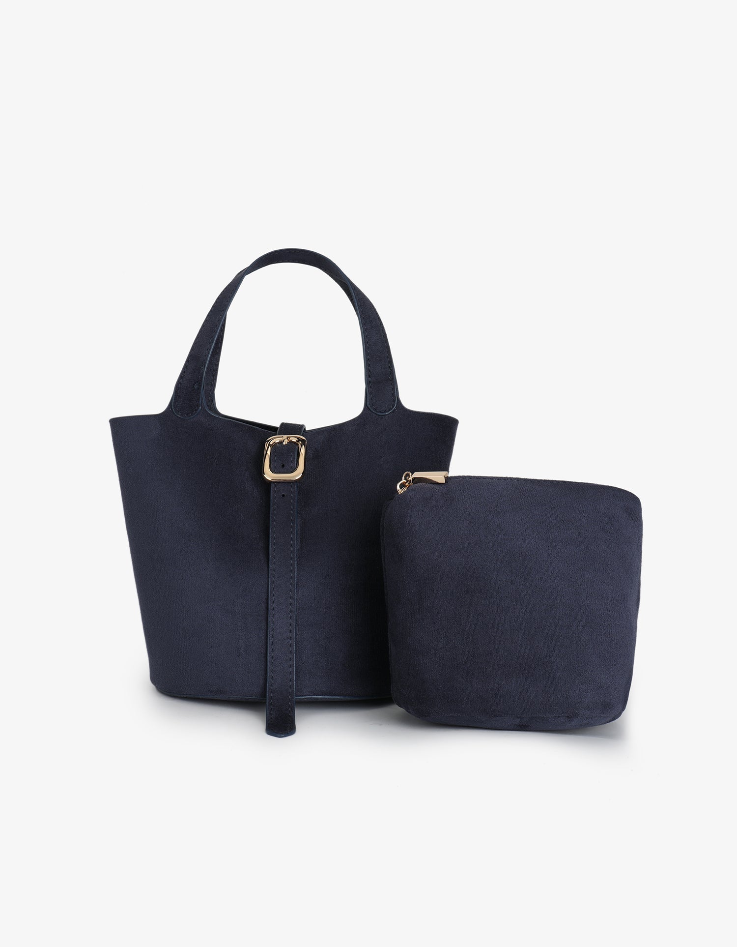 JOYA BUCKET MINI FAUX SUEDE NAVY - REMI/REID