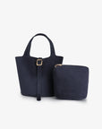 JOYA BUCKET MINI FAUX SUEDE NAVY - REMI/REID