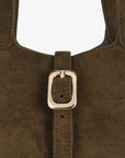 JOYA BUCKET MINI FAUX SUEDE OLIVE - REMI/REID