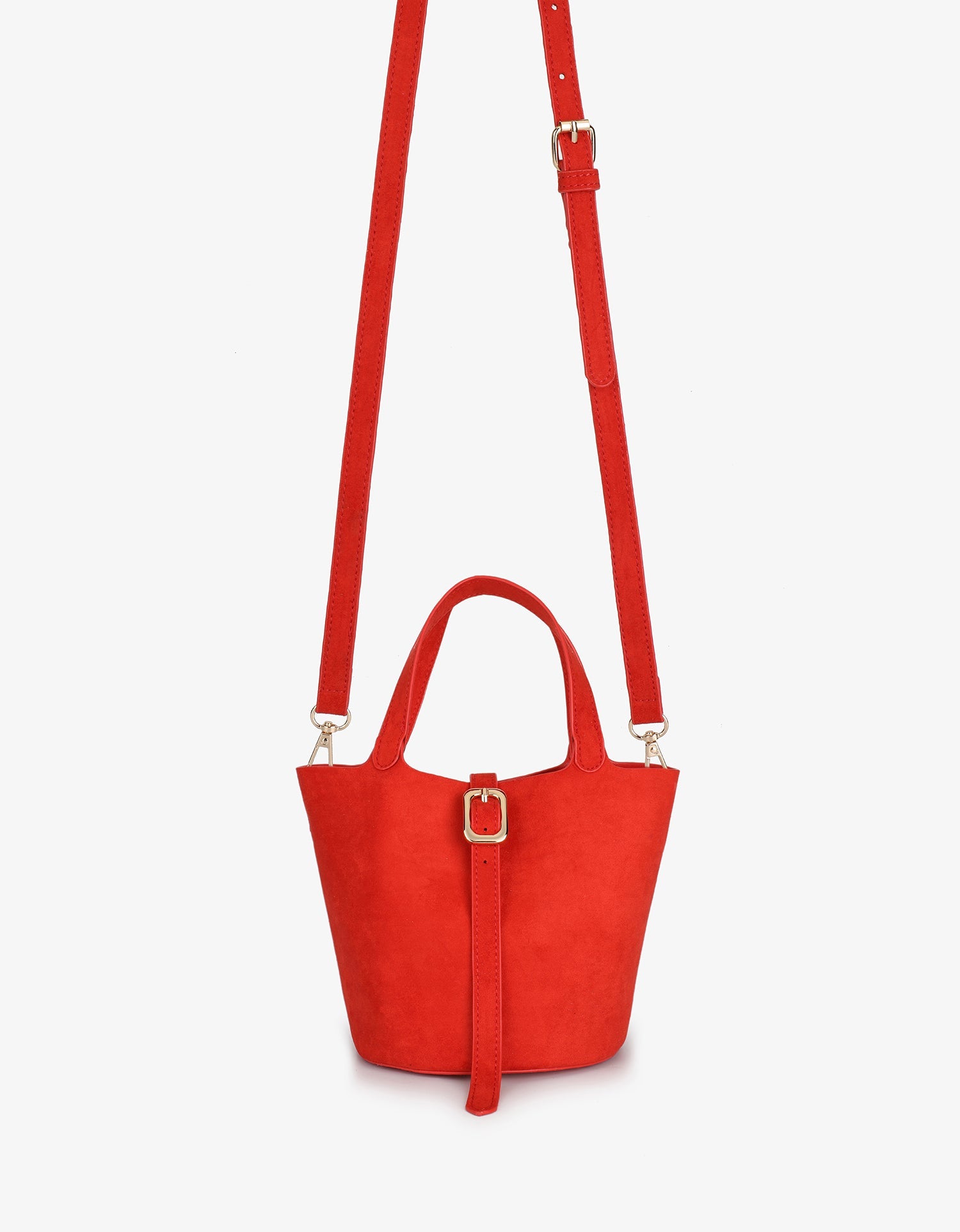 JOYA BUCKET MINI FAUX SUEDE RED - REMI/REID