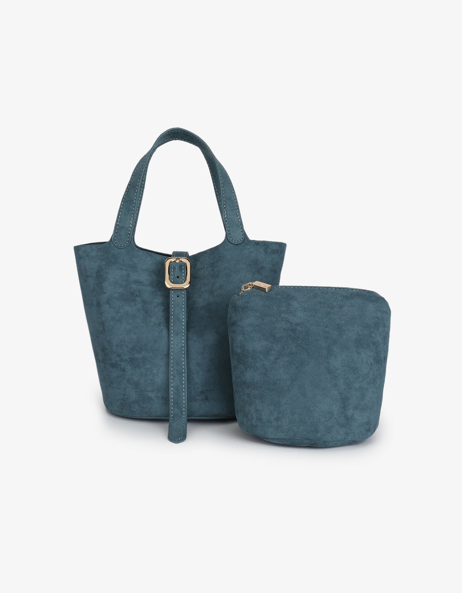 JOYA BUCKET MINI FAUX SUEDE TEAL - REMI/REID