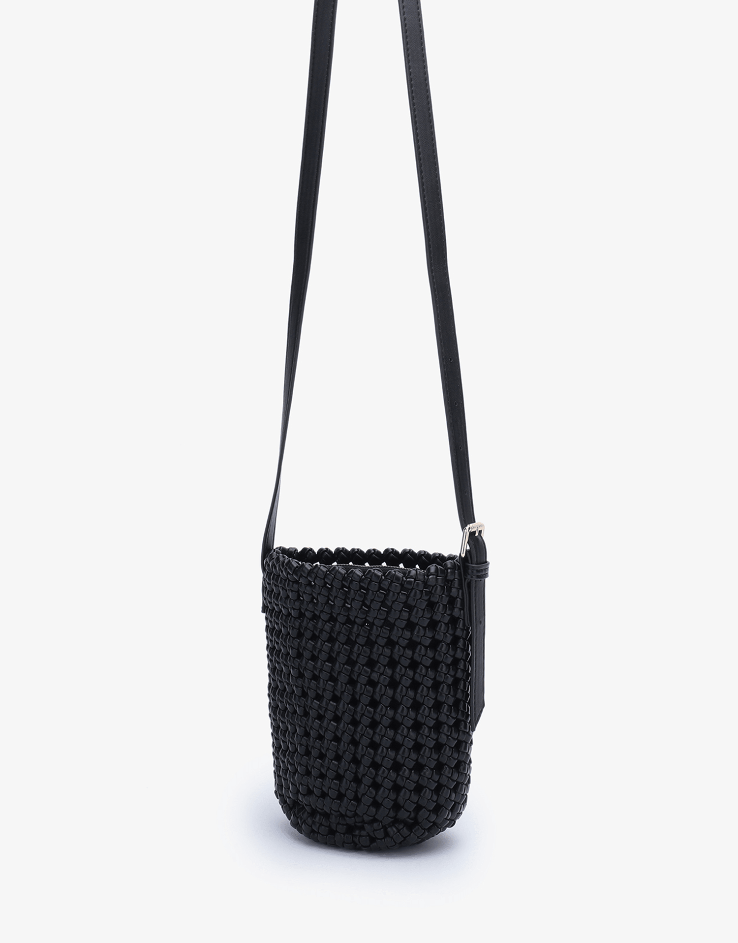 KALANI WOVEN BUCKET BAG MINI BLACK - REMI/REID