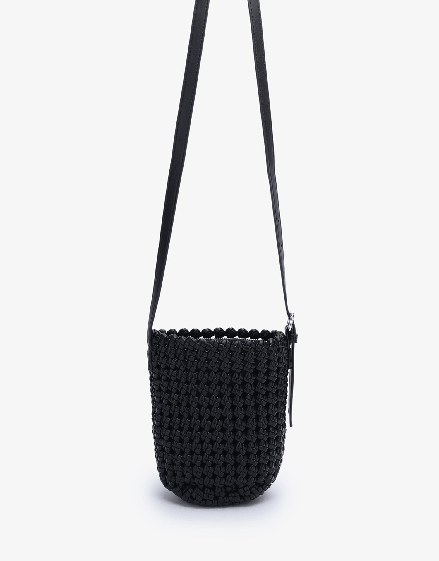 KALANI WOVEN BUCKET BAG MINI BLACK - REMI/REID