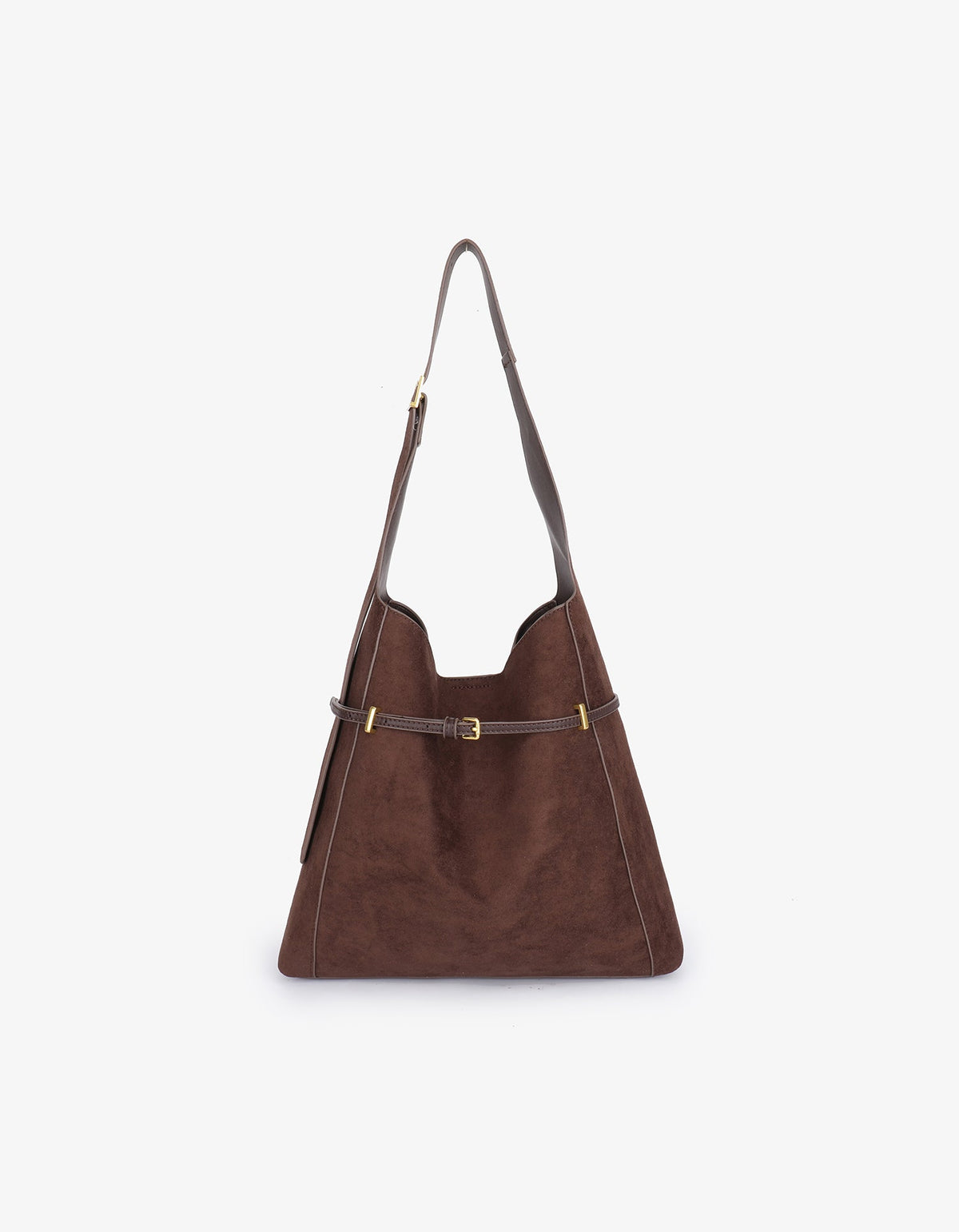 KENNEDY SHOULDER FAUX SUEDE CHOCOLATE - REMI/REID