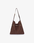KENNEDY SHOULDER FAUX SUEDE CHOCOLATE - REMI/REID