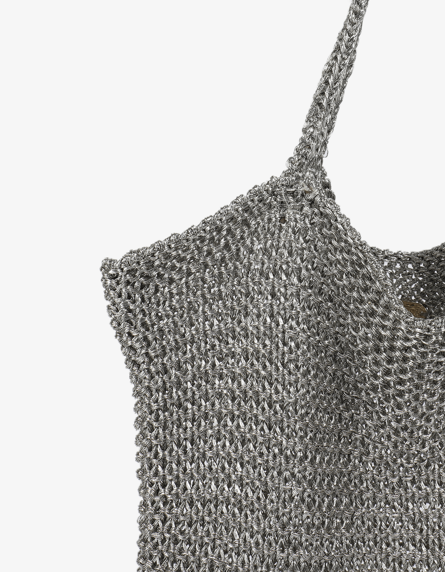 KETUT METALLIC KNIT SHOULDER BAG SILVER VARIATION - REMI/REID