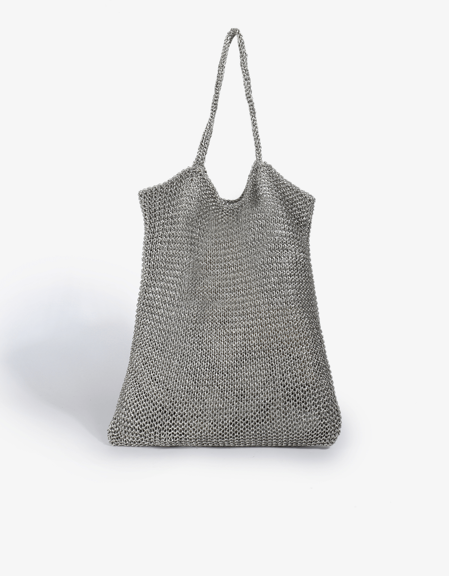 KETUT METALLIC KNIT SHOULDER BAG SILVER VARIATION - REMI/REID