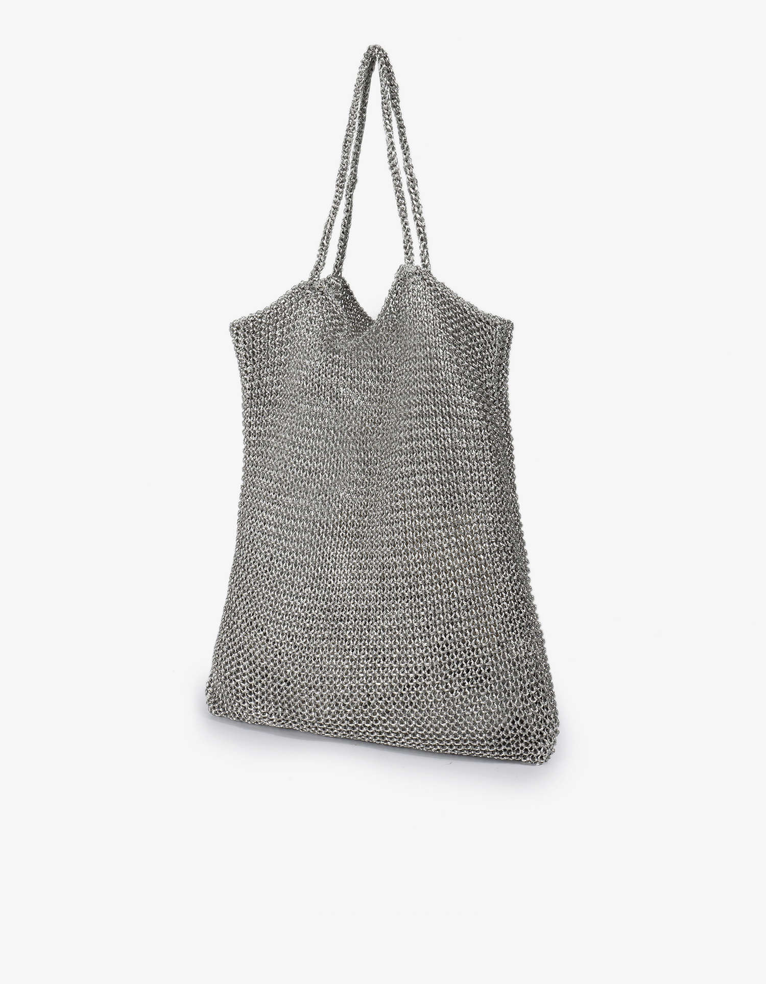 KETUT METALLIC KNIT SHOULDER BAG SILVER VARIATION - REMI/REID