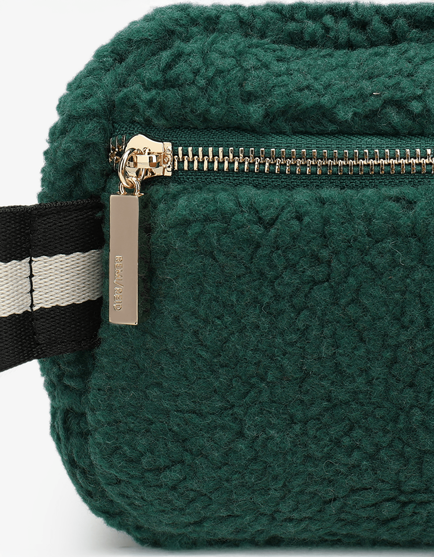 LIBBIE FLEECE BELT BAG GREEN - REMI/REID