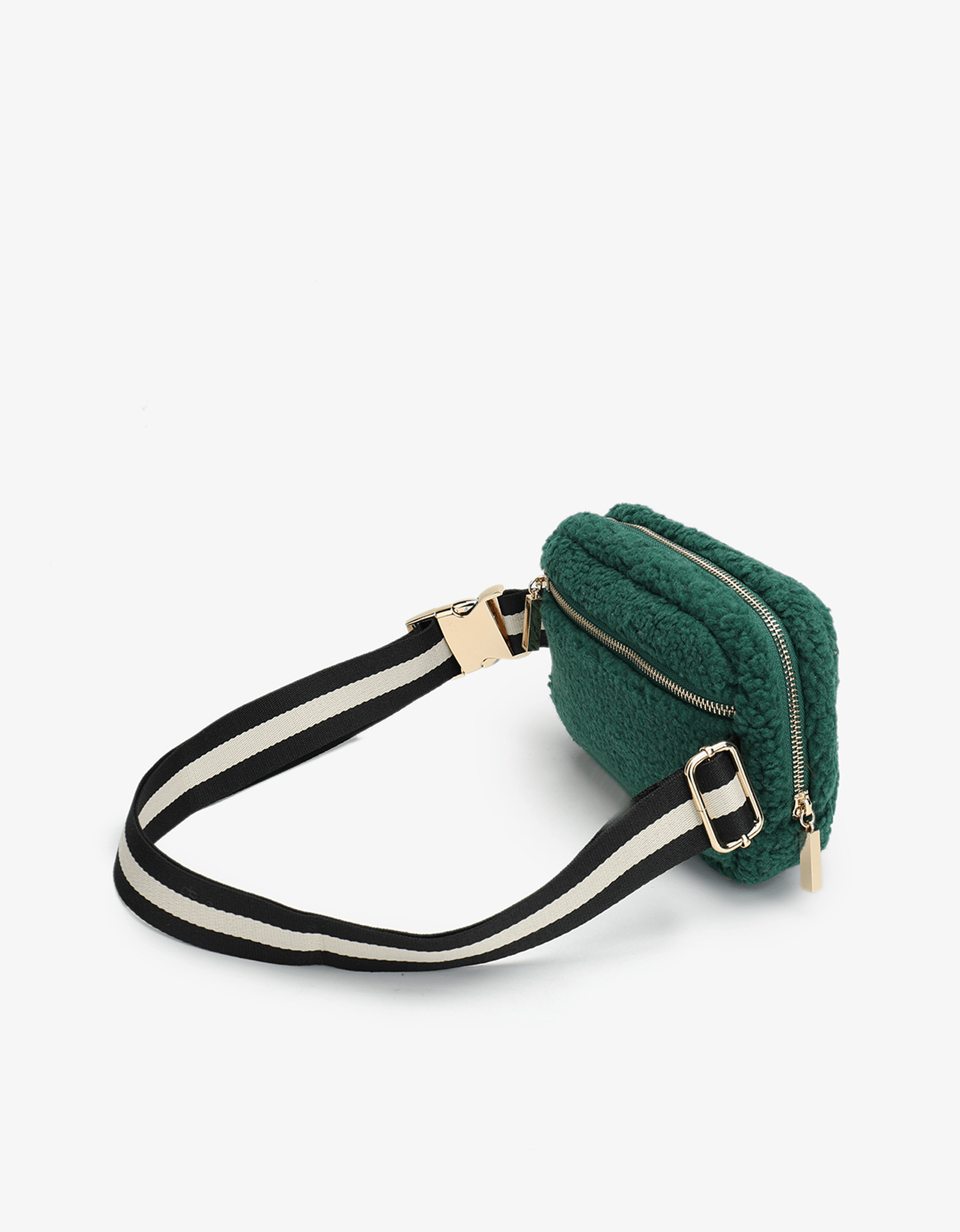 LIBBIE FLEECE BELT BAG GREEN - REMI/REID