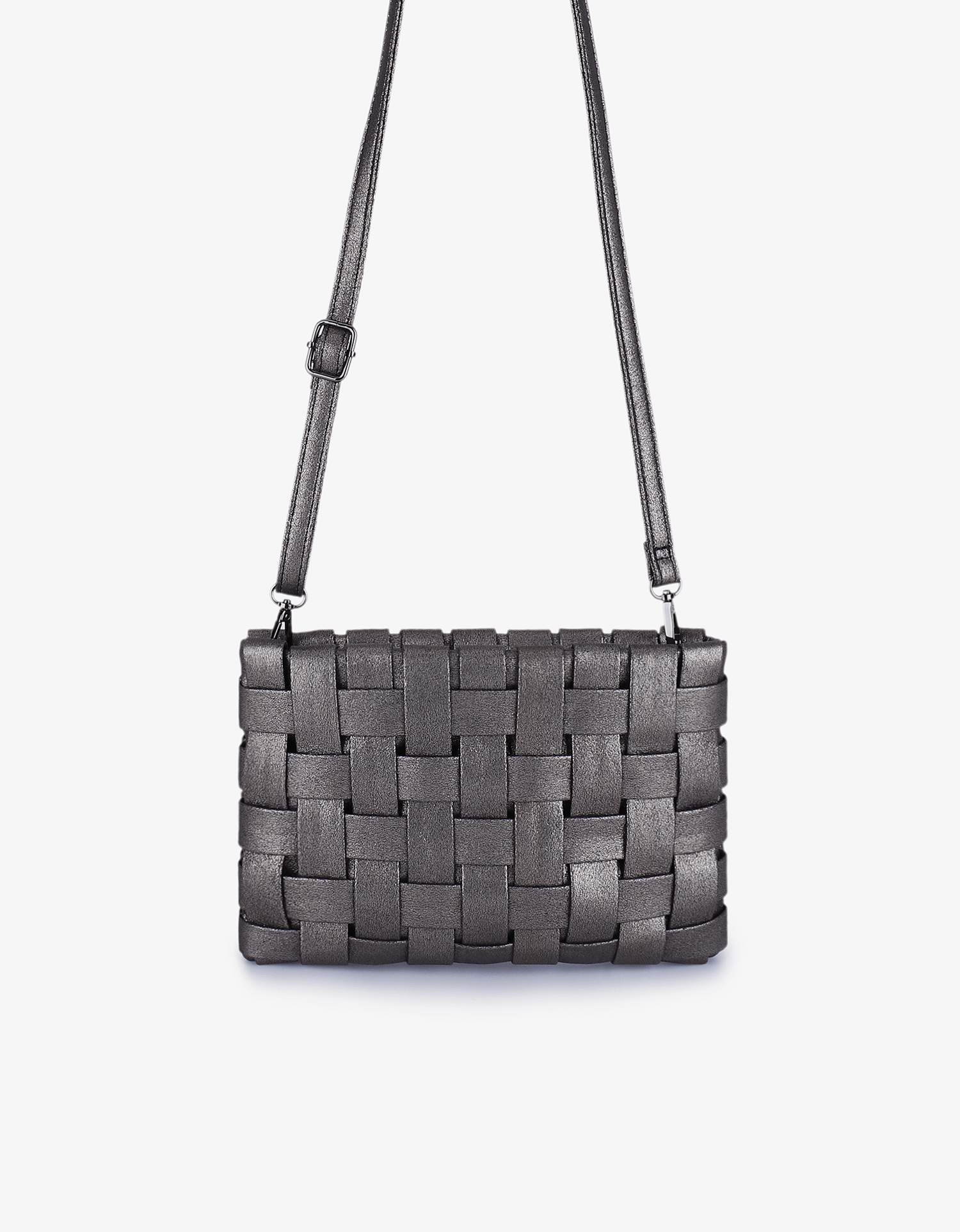 LINDY CLUTCH WOVEN LARGE ANTHRACITE - REMI/REID