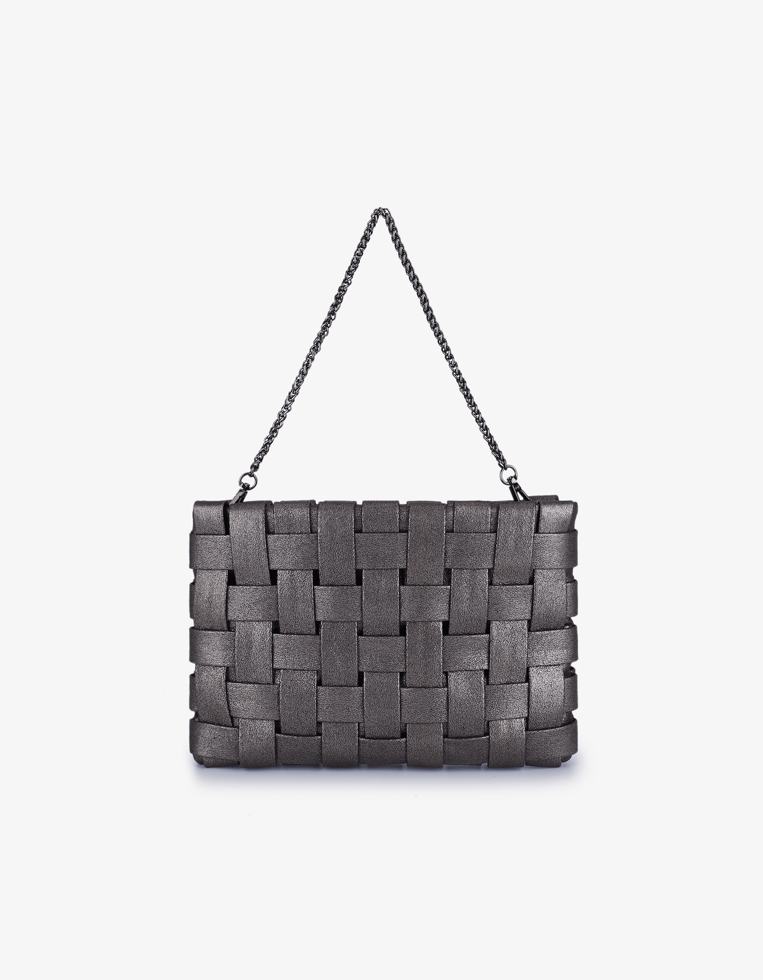 LINDY CLUTCH WOVEN LARGE ANTHRACITE - REMI/REID