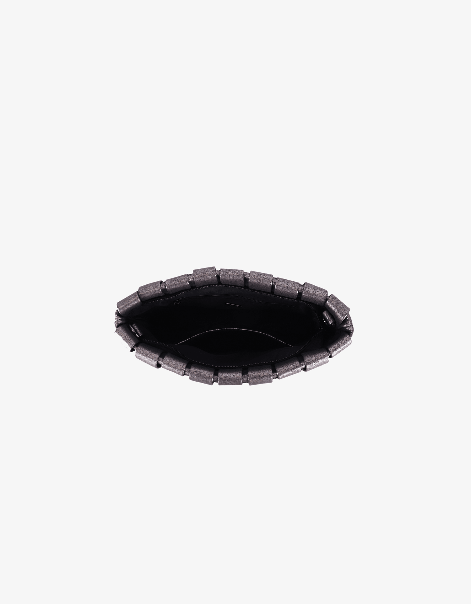 LINDY CLUTCH WOVEN LARGE ANTHRACITE - REMI/REID
