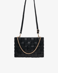 LINDY CLUTCH WOVEN LARGE BLACK - REMI/REID