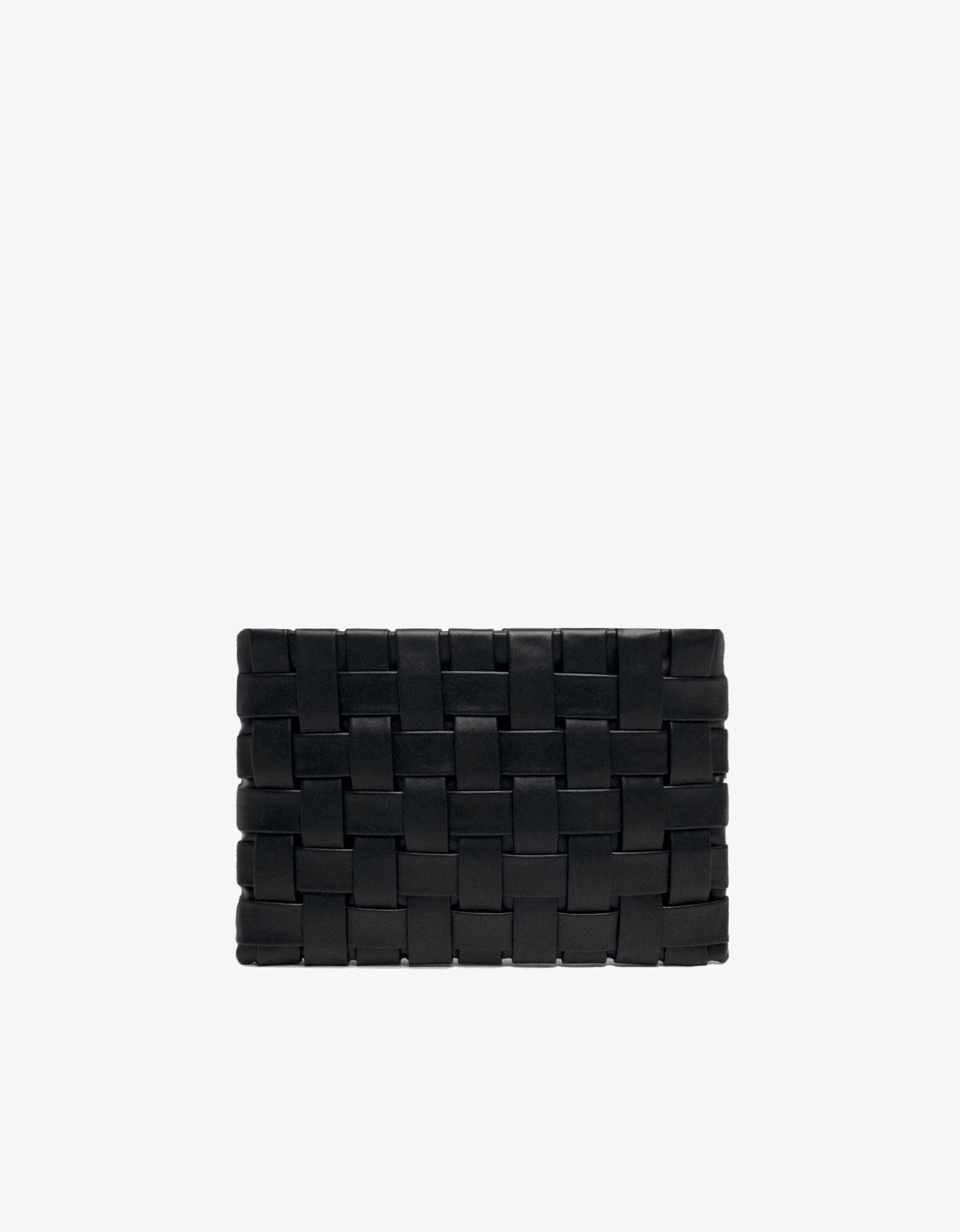 LINDY CLUTCH WOVEN LARGE BLACK - REMI/REID