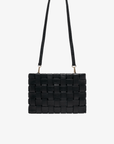 LINDY CLUTCH WOVEN LARGE BLACK - REMI/REID