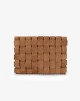 LINDY CLUTCH WOVEN LARGE FAUX SUEDE CAMEL - REMI/REID