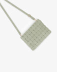 LINDY CLUTCH WOVEN LARGE FAUX SUEDE CELADON - REMI/REID