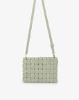 LINDY CLUTCH WOVEN LARGE FAUX SUEDE CELADON - REMI/REID