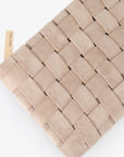 LINDY CLUTCH WOVEN LARGE FAUX SUEDE FOUNDATION - REMI/REID