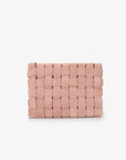 LINDY CLUTCH WOVEN LARGE FAUX SUEDE ROSE - REMI/REID