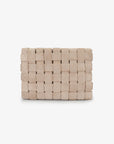 LINDY CLUTCH WOVEN LARGE FAUX SUEDE TAN - REMI/REID