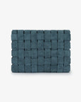 LINDY CLUTCH WOVEN LARGE FAUX SUEDE TEAL - REMI/REID