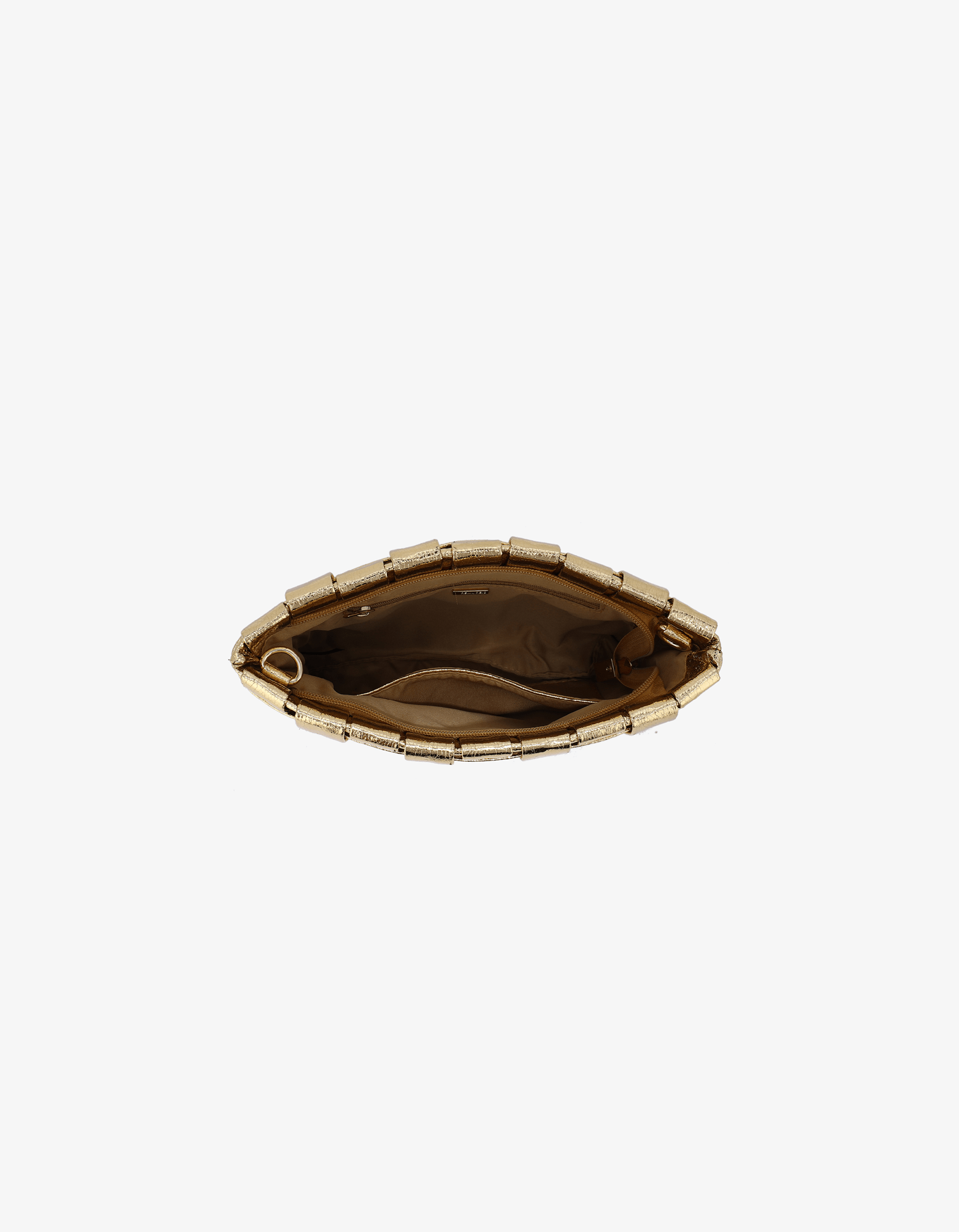 LINDY CLUTCH WOVEN LARGE HI SHINE METALLIC PLATINUM - REMI/REID