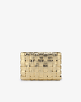 LINDY CLUTCH WOVEN LARGE HI SHINE METALLIC PLATINUM - REMI/REID