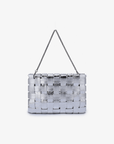 LINDY CLUTCH WOVEN LARGE HI SHINE METALLIC SILVER - REMI/REID
