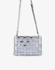 LINDY CLUTCH WOVEN LARGE HI SHINE METALLIC SILVER - REMI/REID