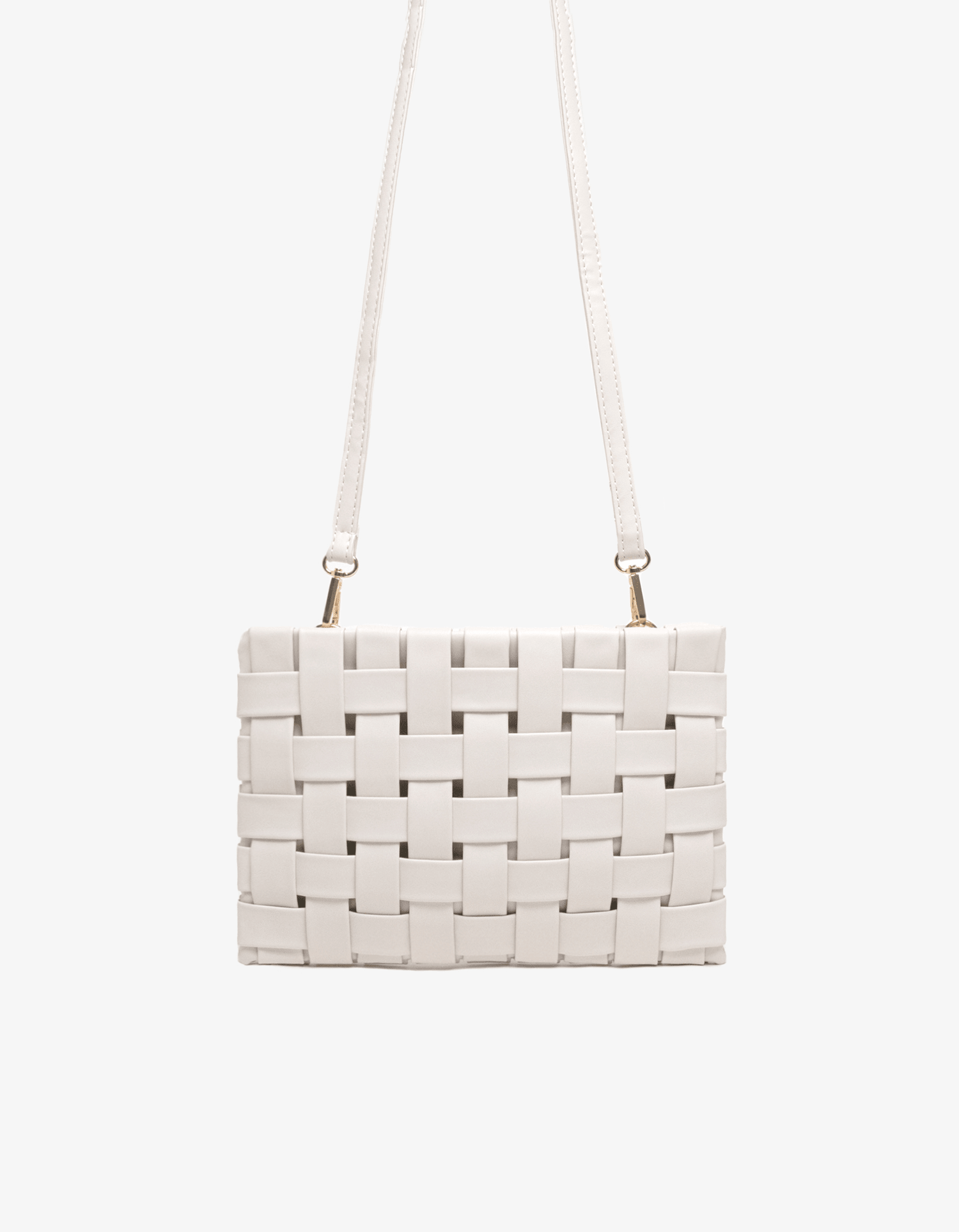 LINDY CLUTCH WOVEN LARGE OFF WHITE - REMI/REID