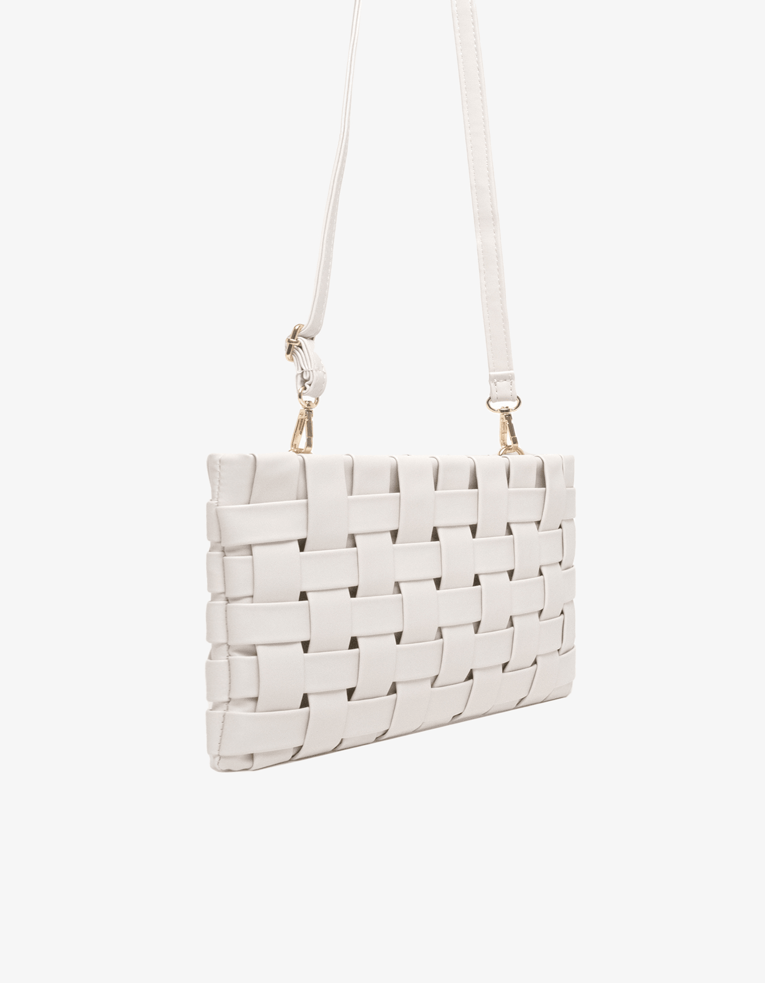 LINDY CLUTCH WOVEN LARGE OFF WHITE - REMI/REID