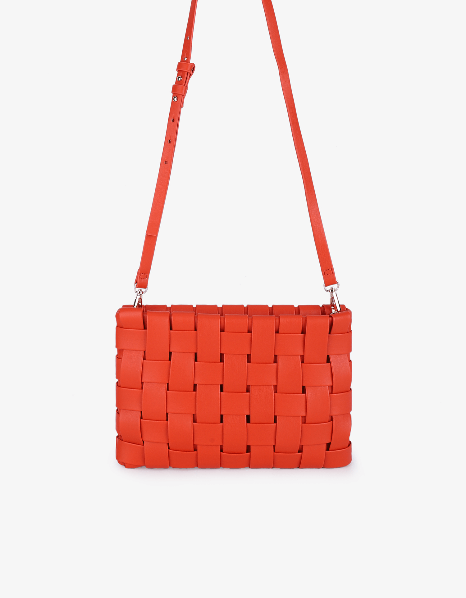 LINDY CLUTCH WOVEN LARGE ORANGE - REMI/REID