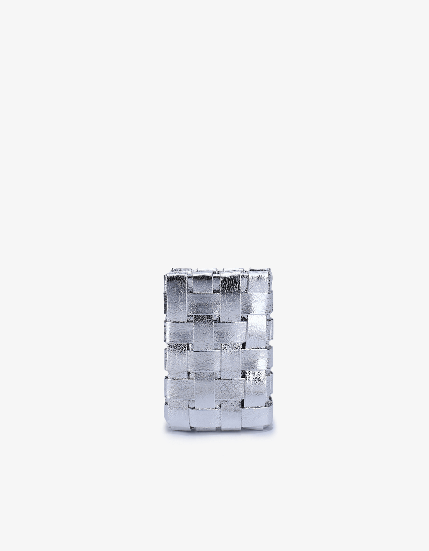 LINDY WOVEN CELLPHONE HI SHINE METALLIC SILVER - REMI/REID